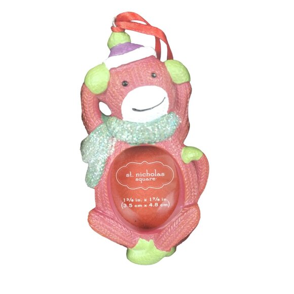 St Nicholas Square Animal Ornament Picture Frames Set of 3 Christmas Holiday - Picture 3 of 6